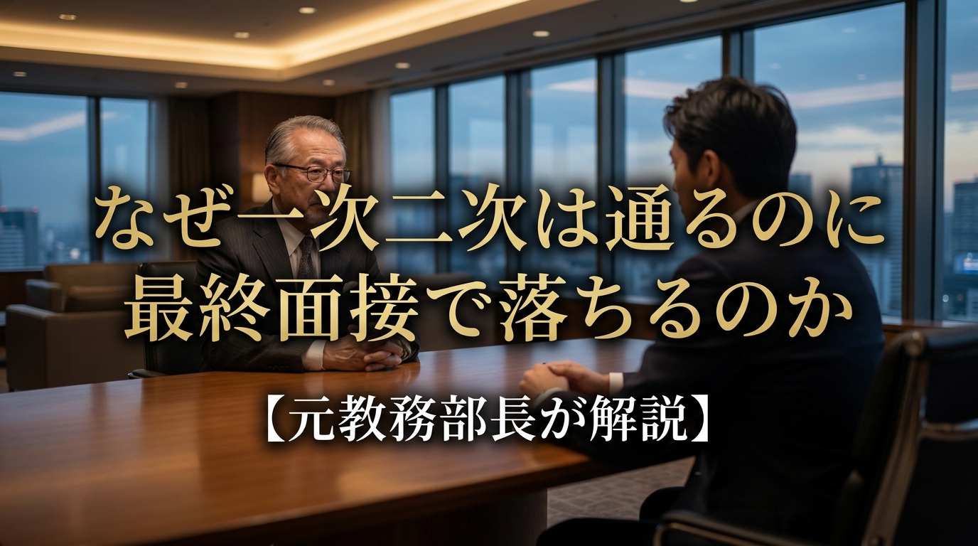 なぜ一次二次は通るのに最終面接で落ちるのか【元教務部長が解説】