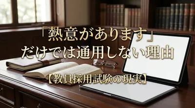 「熱意があります」だけでは通用しない理由【教員採用試験の現実】