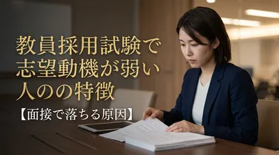 教員採用試験で志望動機が弱い人の特徴【面接で落ちる原因】