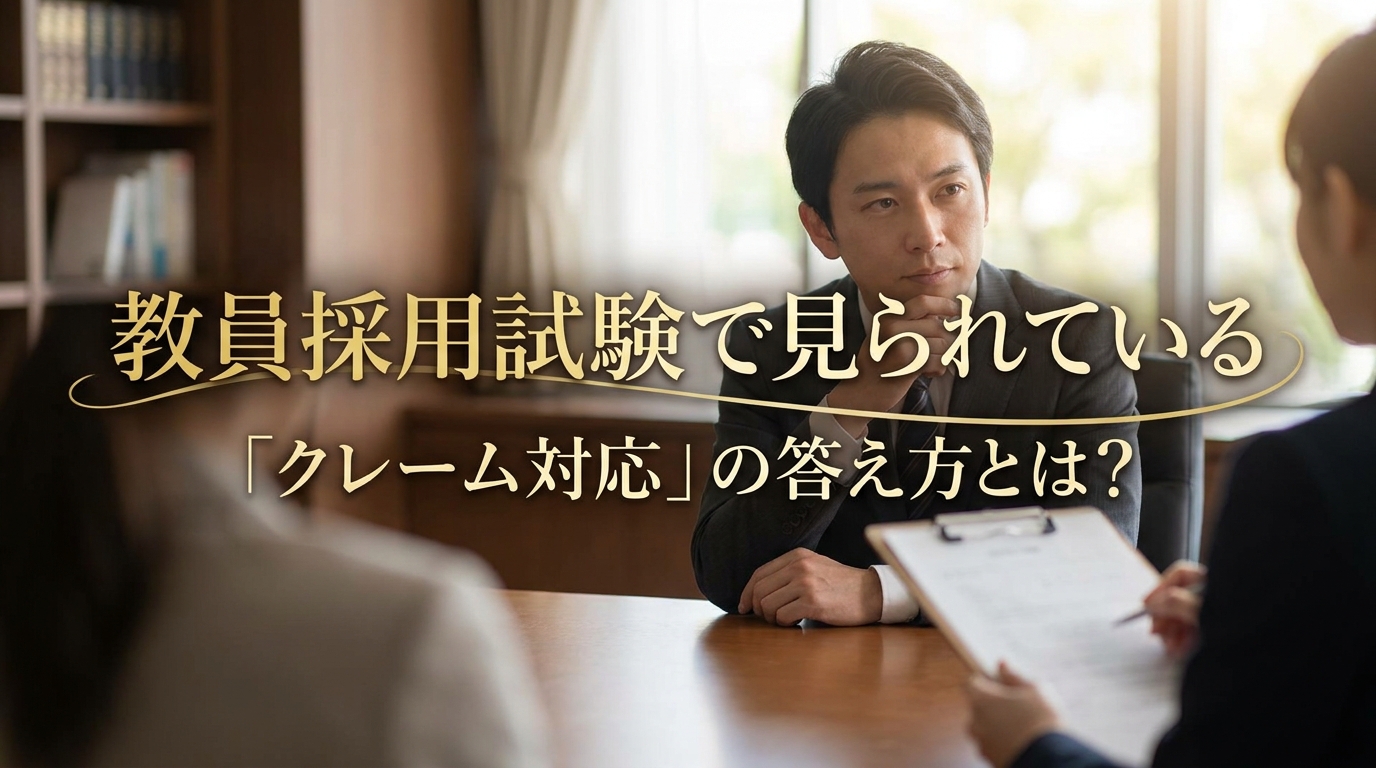 教員採用試験で見られている「クレーム対応」の答え方とは？