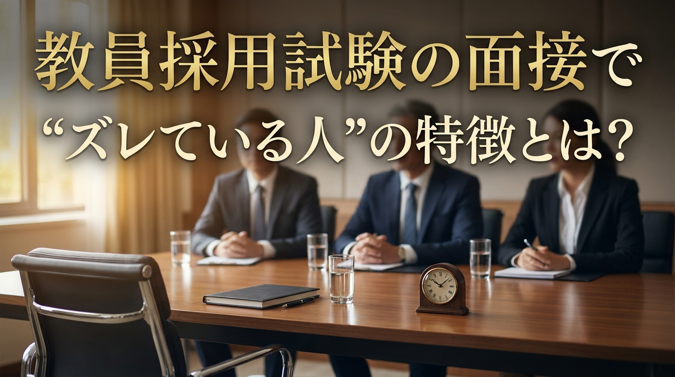 教員採用試験の面接で"ズレている人"の特徴とは？