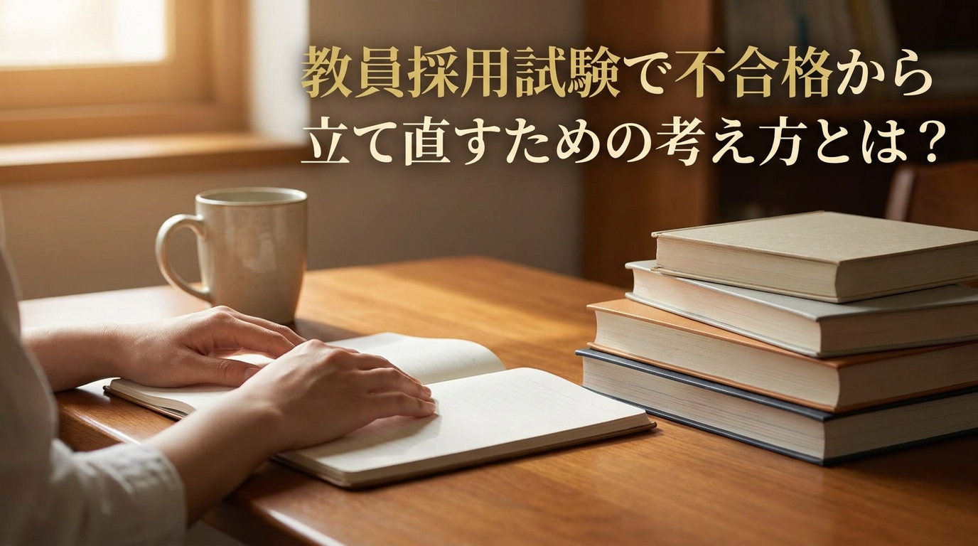 教員採用試験で不合格から立て直すための考え方とは？