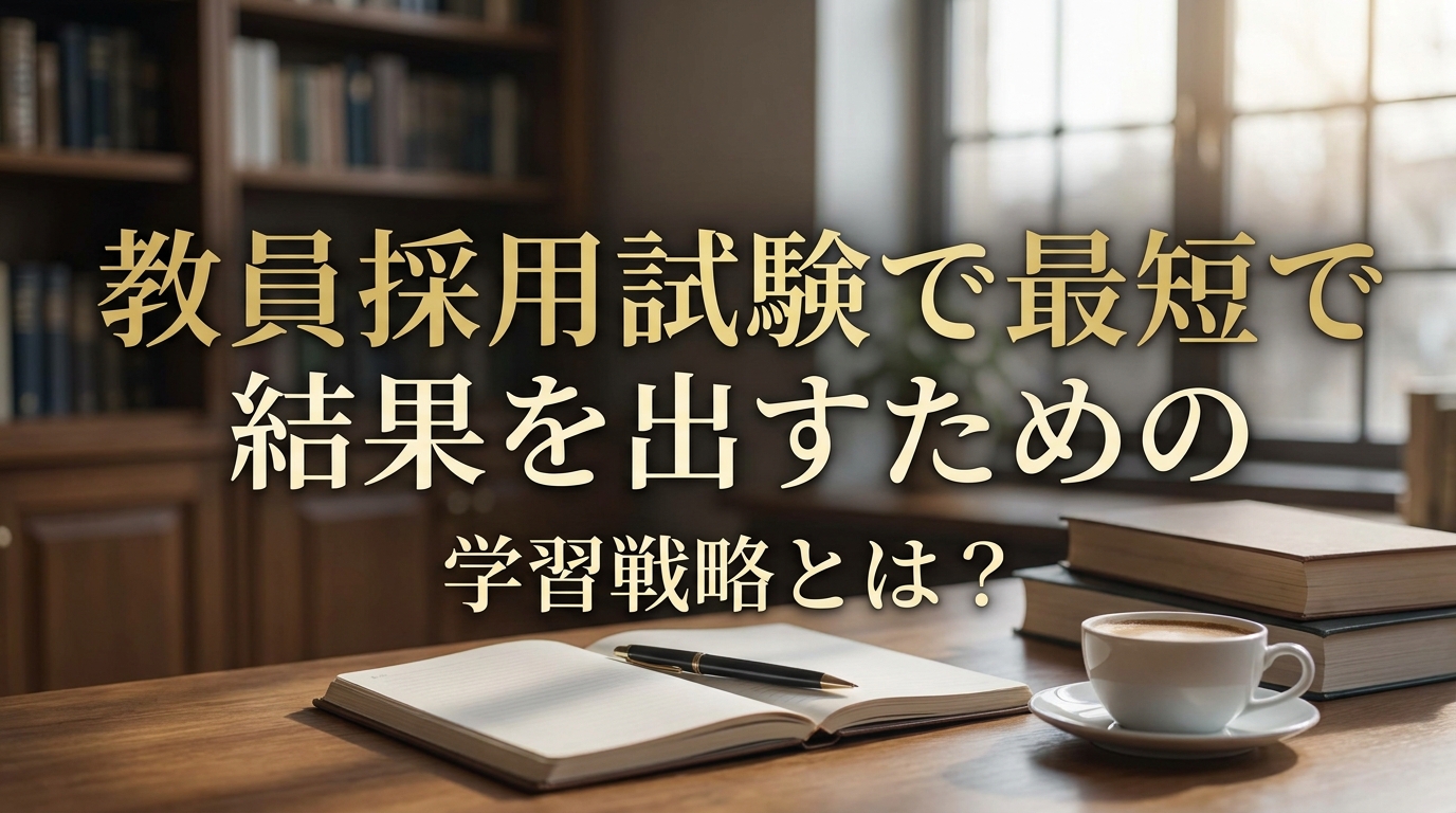 教員採用試験で最短で結果を出すための学習戦略とは?