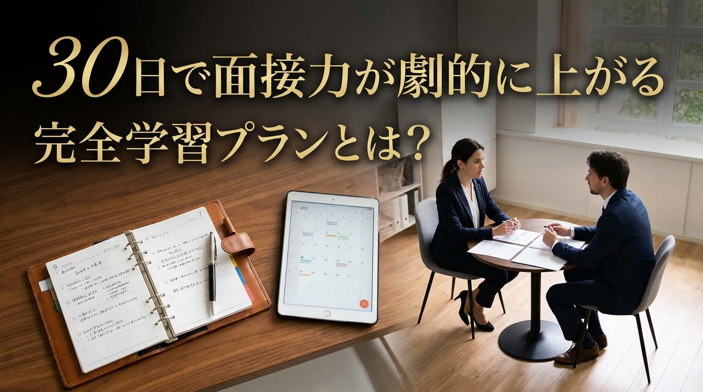30日で面接力が劇的に上がる完全学習プランとは?