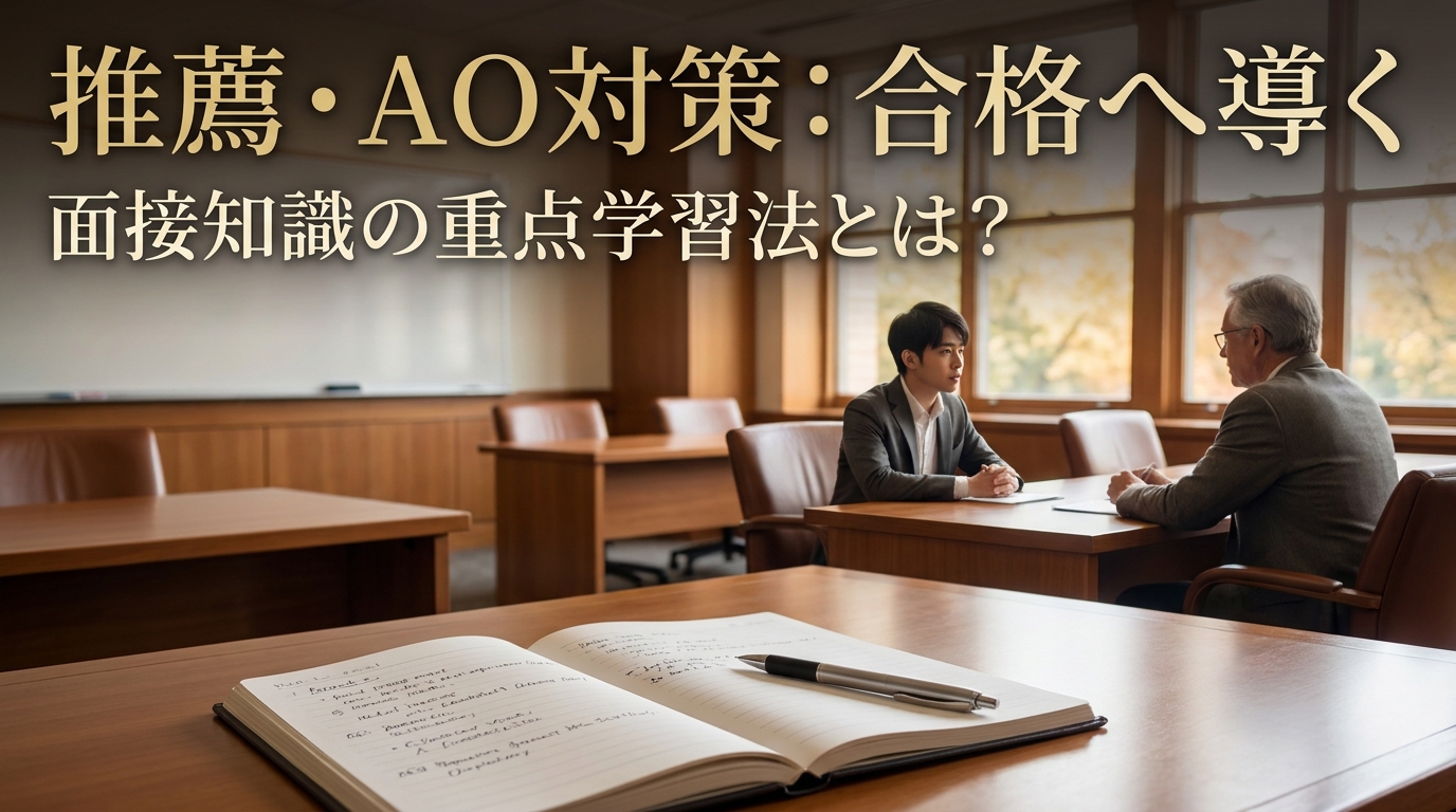 推薦・AO対策:合格へ導く面接知識の重点学習法とは?
