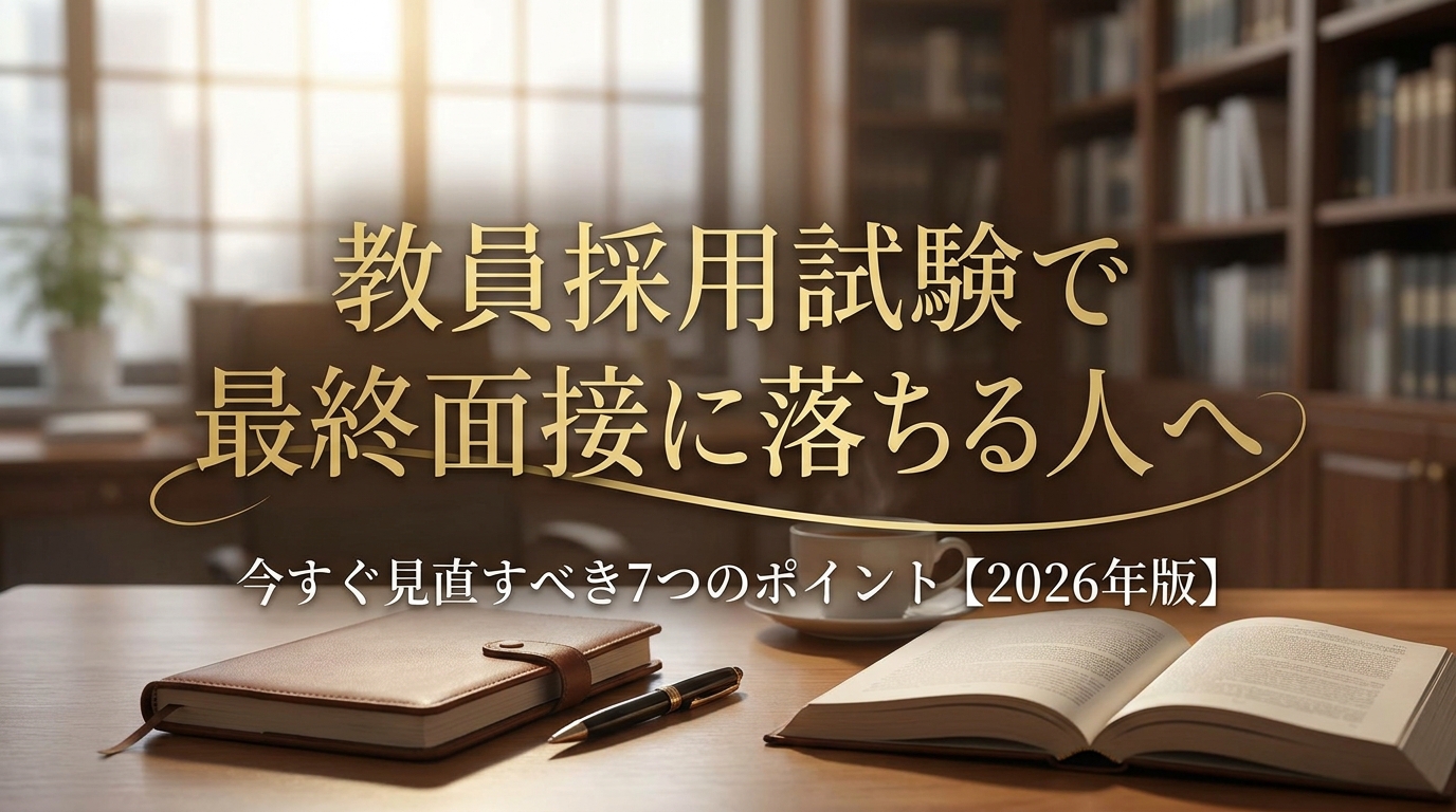 教員採用試験で最終面接に落ちる人が今すぐ見直すべき7つのポイント【2026年版】