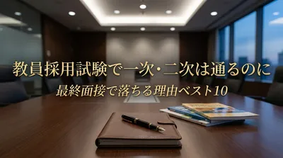 教員採用試験で一次・二次は通るのに最終面接で落ちる理由ベスト10
