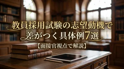 教員採用試験の志望動機で差がつく具体例7選【面接官視点で解説】