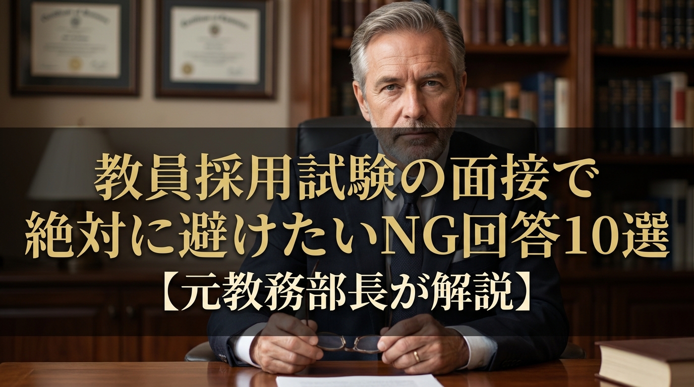 教員採用試験の面接で絶対に避けたいNG回答10選【元教務部長が解説】