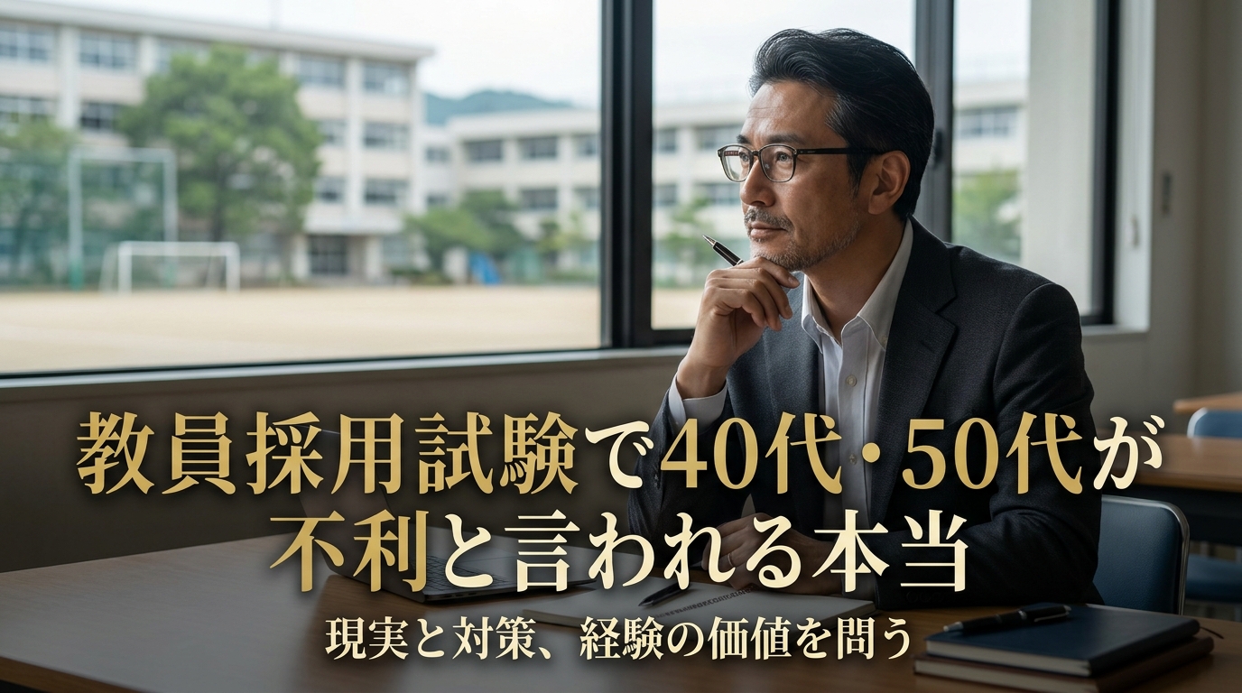 教員採用試験で40代・50代が不利と言われる本当の理由と逆転法5選