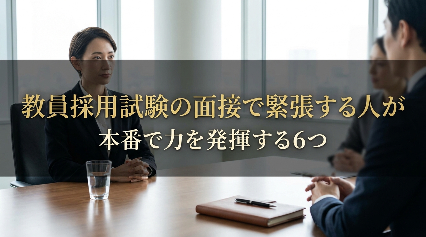 教員採用試験の面接で緊張する人が本番で力を発揮する6つの方法