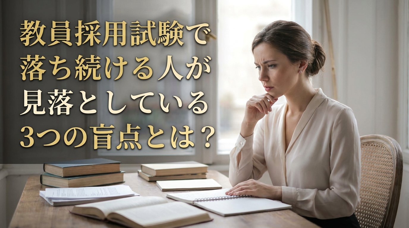 教員採用試験で落ち続ける人が見落としている3つの盲点とは?