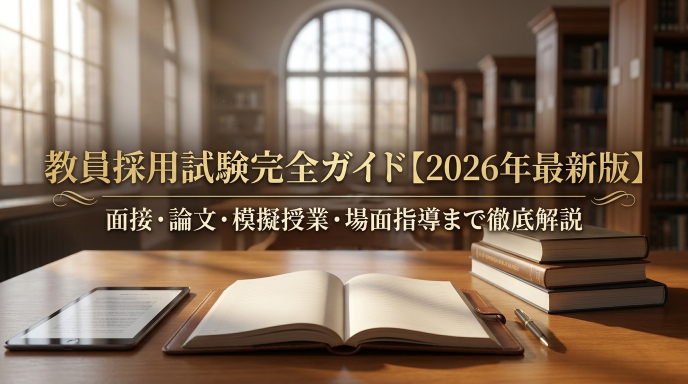 教員採用試験完全ガイド【2026年最新版】面接・論文・模擬授業・場面指導まで徹底解説