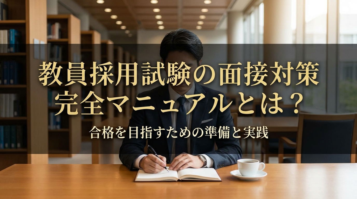 教員採用試験の面接対策完全マニュアルとは?