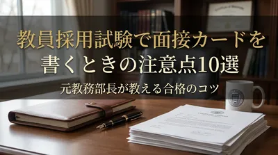 教員採用試験で面接カードを書くときの注意点10選｜元教務部長が教える合格のコツ