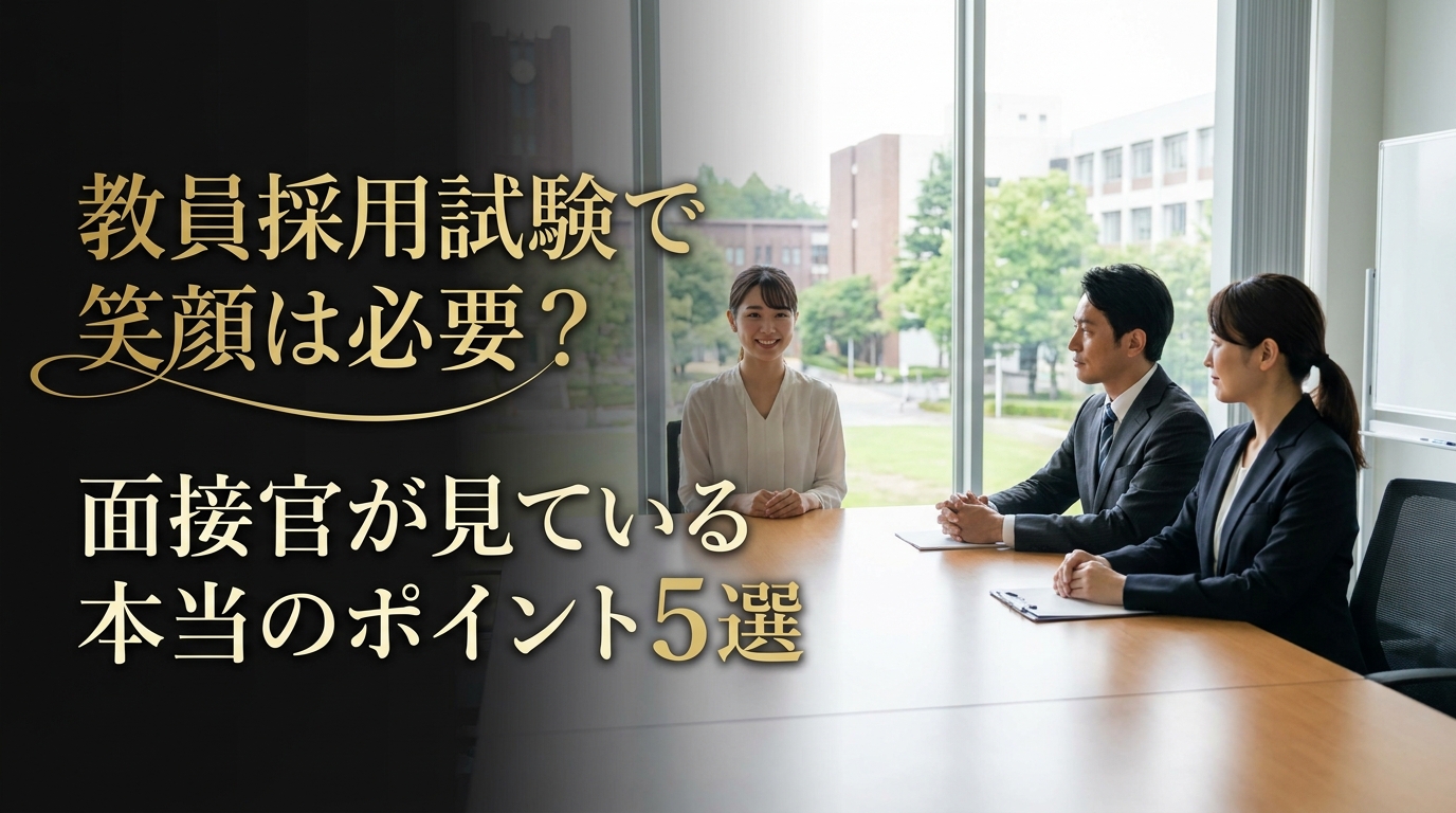 教員採用試験で笑顔は必要?面接官が見ている本当のポイント5選