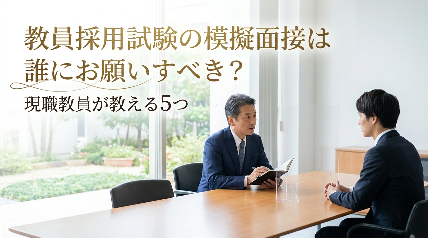 教員採用試験の模擬面接は誰にお願いすべき?現職教員が教える5つの方法