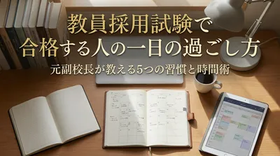 教員採用試験で合格する人の一日の過ごし方｜元副校長が教える5つの習慣と時間術