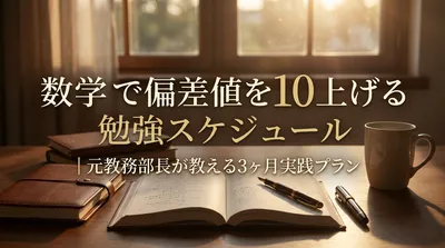 数学で偏差値を10上げる勉強スケジュール｜元教務部長が教える3ヶ月実践プラン