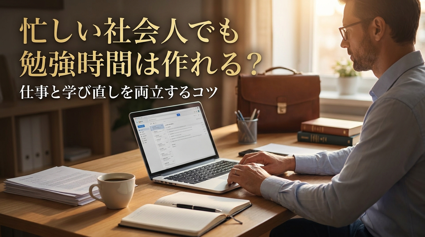 忙しい社会人でも勉強時間は作れる？仕事と学び直しを両立するコツ