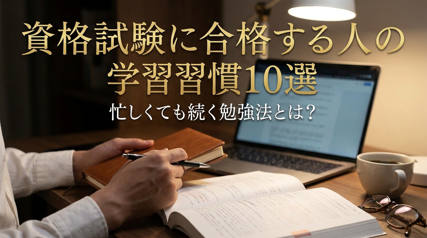 資格試験に合格する人の学習習慣10選|忙しくても続く勉強法とは?