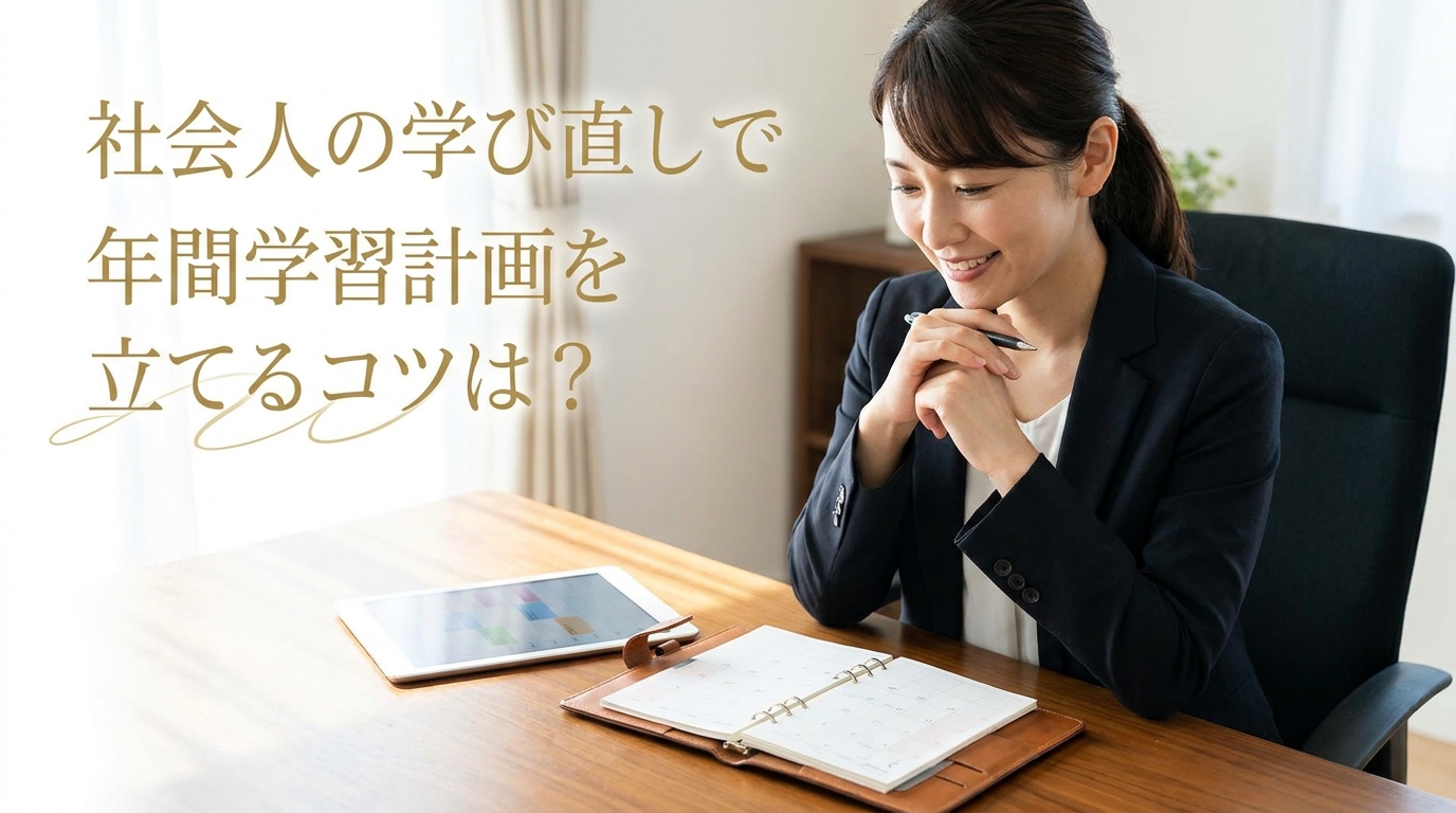 社会人の学び直しで年間学習計画を立てるコツは?