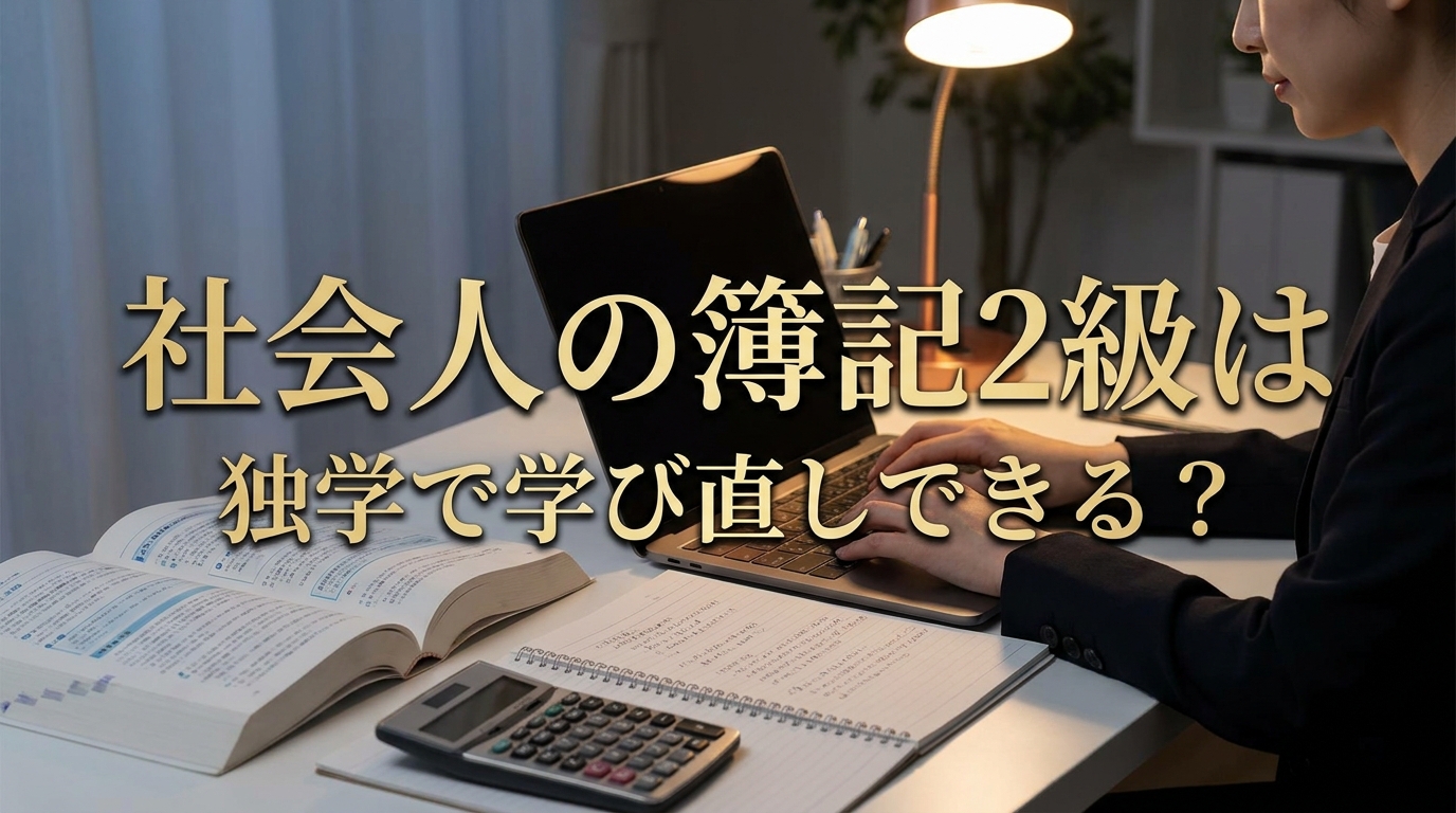 社会人の簿記2級は独学で学び直しできる?