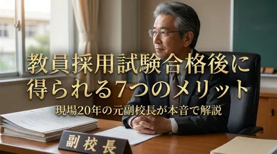 教員採用試験合格後に得られる7つのメリット｜現場20年の元副校長が本音で解説