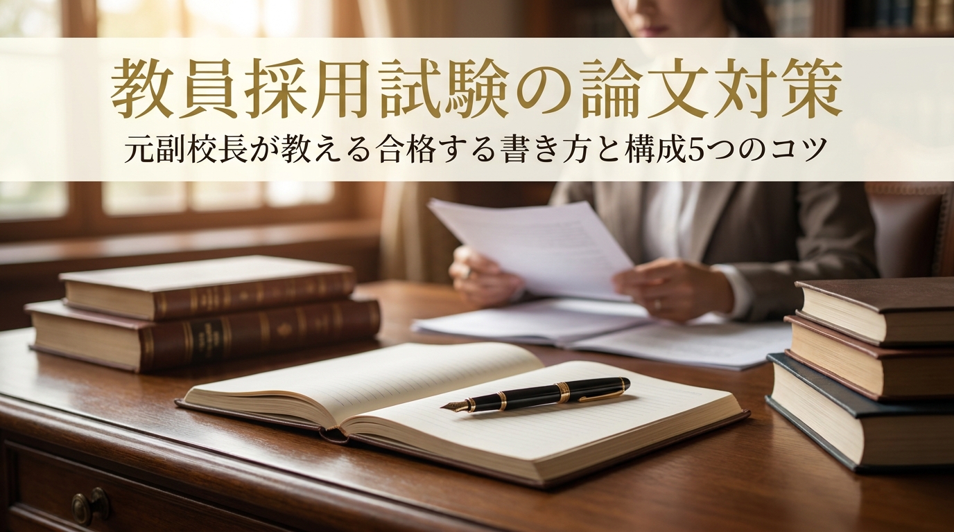 教員採用試験の論文対策|元副校長が教える合格する書き方と構成5つのコツ