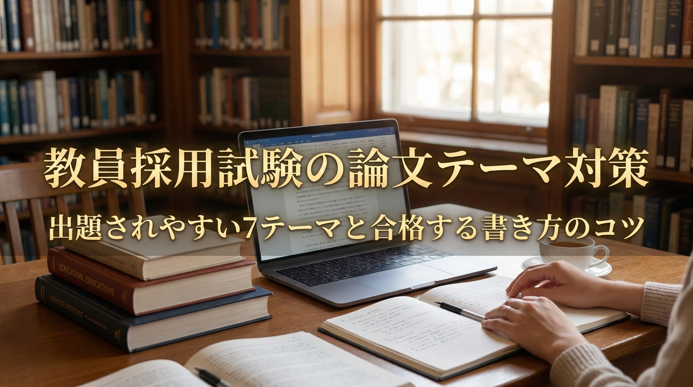 教員採用試験の論文テーマ対策|出題されやすい7テーマと合格する書き方のコツ