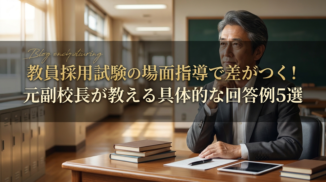 教員採用試験の場面指導で差がつく！元副校長が教える具体的な回答例5選