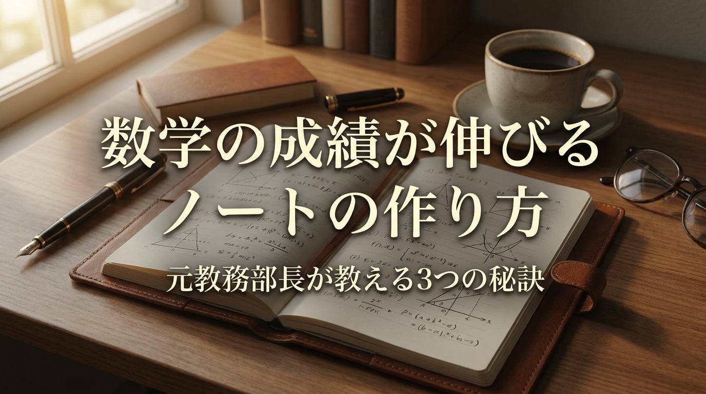 数学の成績が伸びるノートの作り方｜元教務部長が教える3つの秘訣