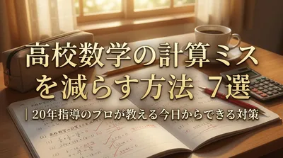 高校数学の計算ミスを減らす方法7選｜20年指導のプロが教える今日からできる対策