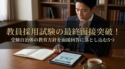 教員採用試験の最終面接突破！受験自治体の教育方針を面接回答に落とし込む5つの方法