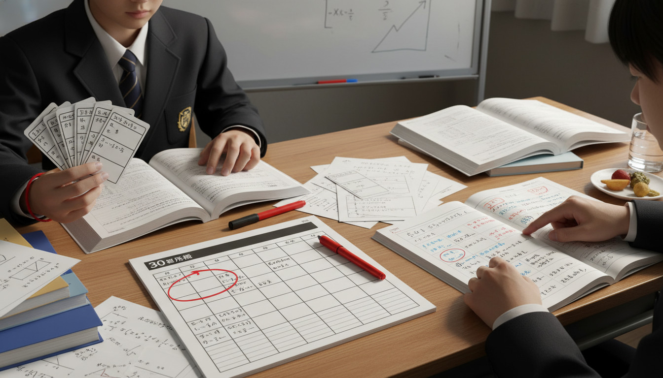 結論:30日で数学の点数を上げるには「基礎の反復」と「間違い分析」が最優先